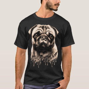 T-shirt Amoureux de Pug, masque cool visage de pug
