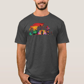 T-shirt amoureux d'éclaboussures colorées ami des animaux