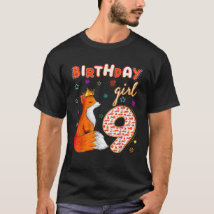 T-shirt Amoureux des animaux 9e anniversaire fille Fox B j