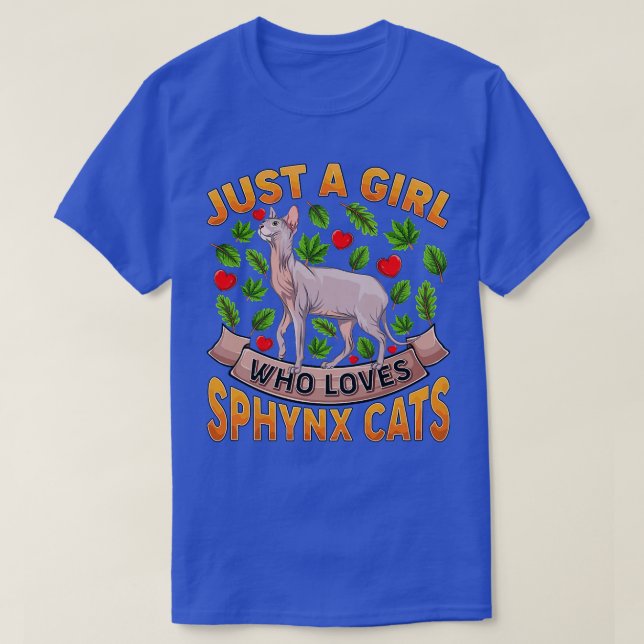 T-shirt Amoureux des animaux De Chat Sphynx Juste Une Fill (Design devant)
