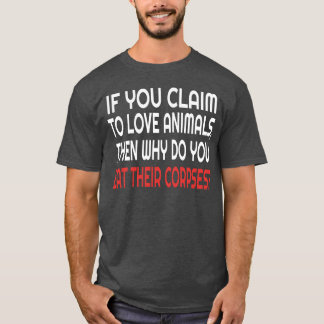 T-shirt Amoureux des animaux et végétaliens Mots rétro