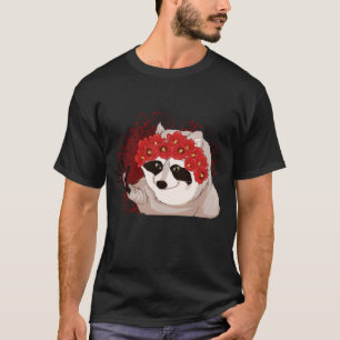 T-shirt Amoureux des animaux Floral Trash Panda Flower For