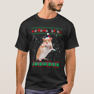 T-shirt Amoureux des animaux Hamster Xmas Correspondant Pè