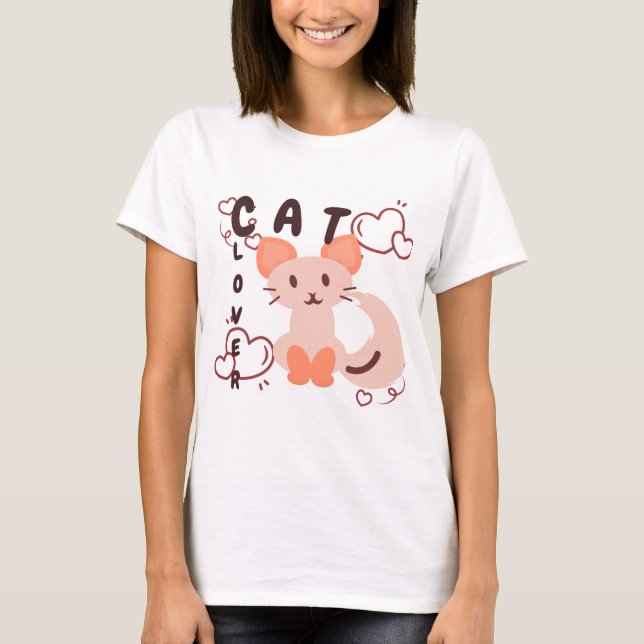 T-shirt Amoureux des chats (Devant)