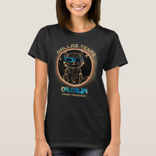 T-shirt Amoureux des chats à Dallas Texas Éclipse solaire