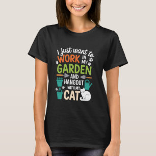 T-shirt Amoureux des chats amateurs de plantes de jardinag