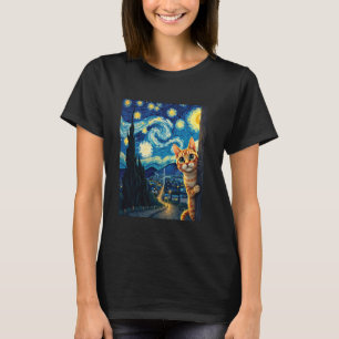 T-shirt Amoureux des chats Art inspiré de Van Gogh Peintur