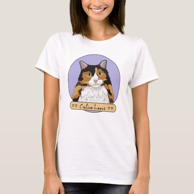 T-shirt Amoureux des chats Calico (Devant)