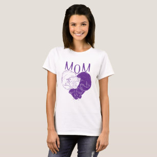 T-shirt AMOUREUX DES CHATS Chat Maman Violet