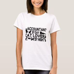 T-shirt Amoureux des chats comptable