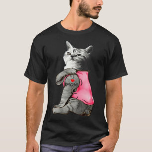 T-shirt Amoureux des chats Funny Chat I Love Maman Tattoo 