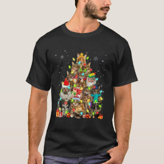 T-shirt amoureux des chats Funny Maine Coon Tree Feu de No