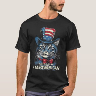 T-shirt Amoureux des chats le 4 juillet, Fier d'être un Me