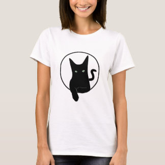 T-shirt Amoureux des chats noir, Chat Miaw