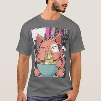 T-shirt Amoureux des chats Ramen Kawaii Anime 1495
