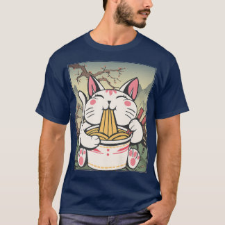 T-shirt Amoureux des chats Ramen Kawaii Anime 1499