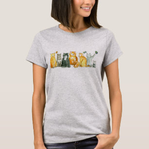 T-shirt Amoureux des chats Tuxedo Calico Tabby Kitten Aqua