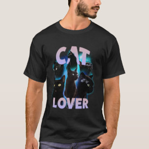 T-shirt Amoureux des chats vintage Bootleg 90s Hip hop Rap