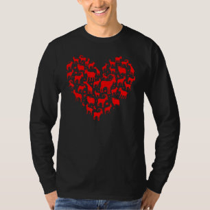 T-shirt Amoureux des chèvres drôle coeur chèvre Saint Vale