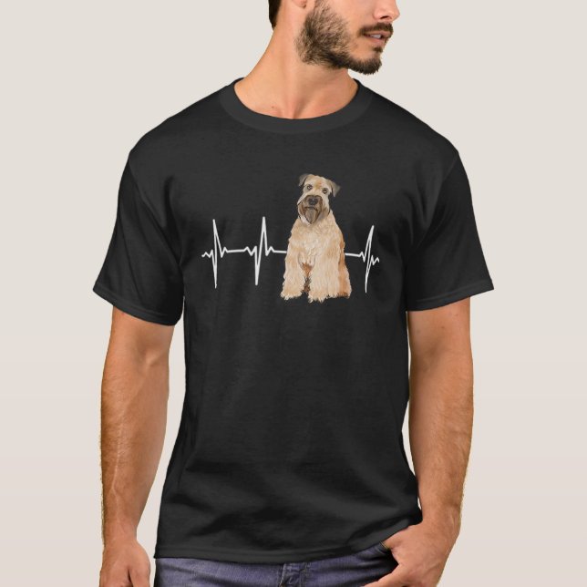 T-shirt Amoureux des chiens à battement de coeur de Terrie (Devant)