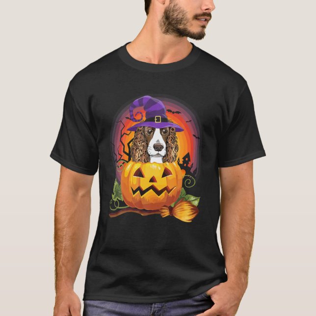 T-shirt Amoureux des chiens Anglais Cocker Spaniel Witch C (Devant)