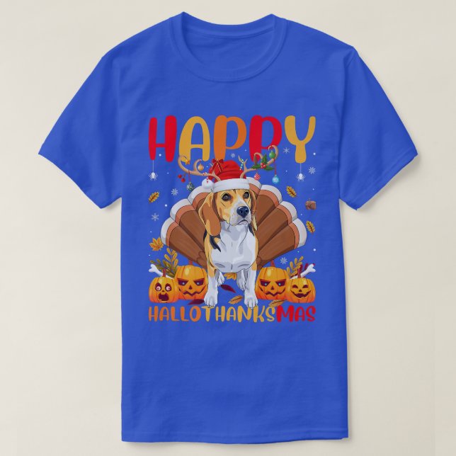 T-shirt Amoureux des chiens Beagle amusant Happy Beagle He (Design devant)