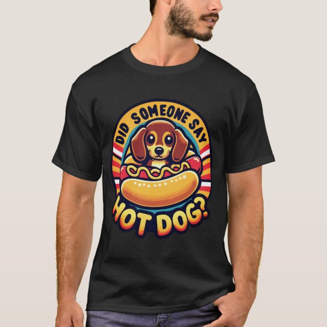 T-shirt Amoureux des chiens chaud & Dachshund Lover Tee (Devant)