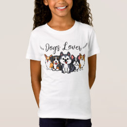 T-Shirt Amoureux des chiens - chien de dessin animé