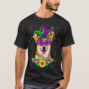 T-shirt Amoureux des chiens de Corgi Mardi Gras Carnival F