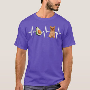 T-shirt Amoureux des chiens de Heartbeat Avocado Silky Ter