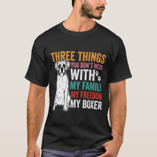 T-shirt Amoureux des chiens de la famille Boxer Freedom