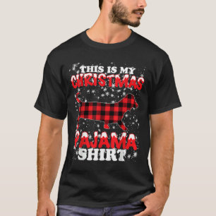 T-shirt Amoureux des chiens de Noël Dachshund Voici Mon No
