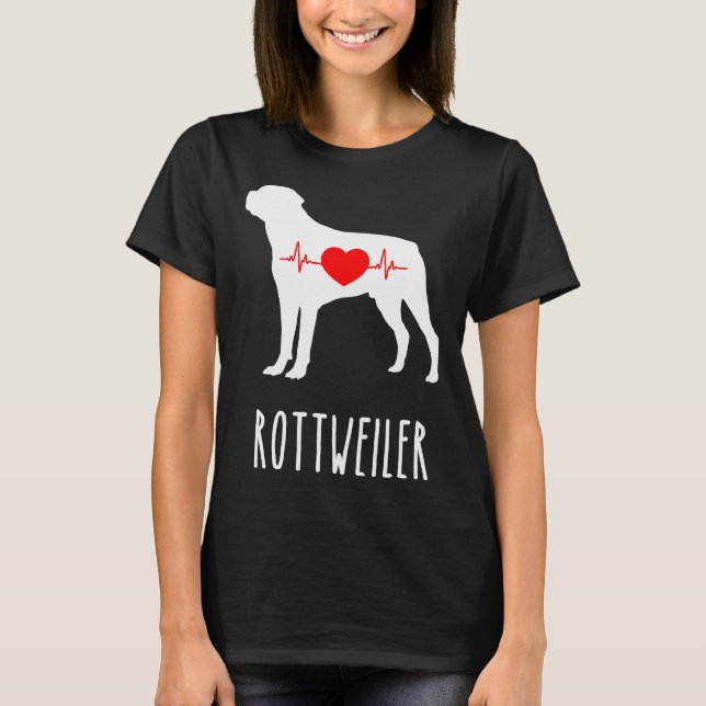 T-shirt Amoureux des chiens de race Rottweiler Top Maman S (Devant)
