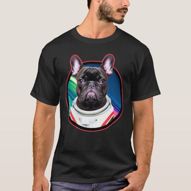 T-shirt Amoureux des chiens français de l'astronaute de Bu (Devant)