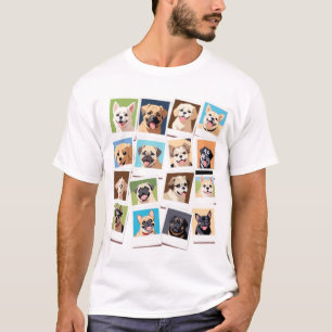 T-shirt Amoureux des chiens - Joli collage de styl