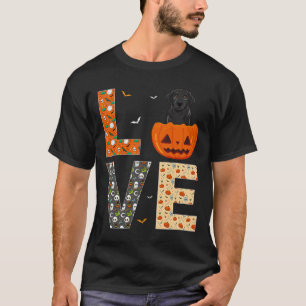 T-shirt Amoureux des chiens Labrador noir garçons filles d