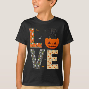 T-shirt Amoureux des chiens Labrador noir garçons filles d