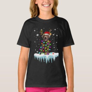 T-shirt Amoureux des chiens   Lumière de Noël du Labrador 