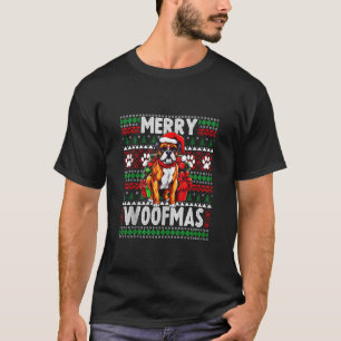 T-shirt Amoureux des chiens Noël drôle laide de Noël B