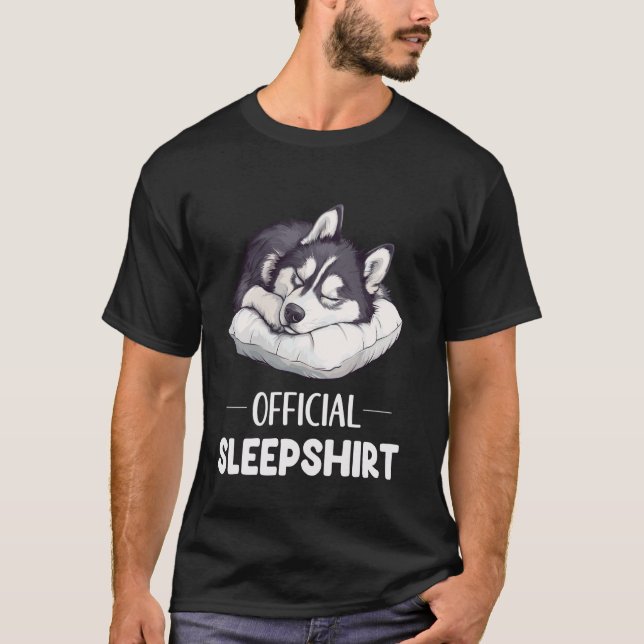 T-shirt Amoureux des chiens officiel Husky Sleepshirt Sibe (Devant)