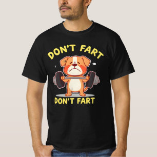 T-shirt Amoureux des chiens rétro - "Ne pète pas n
