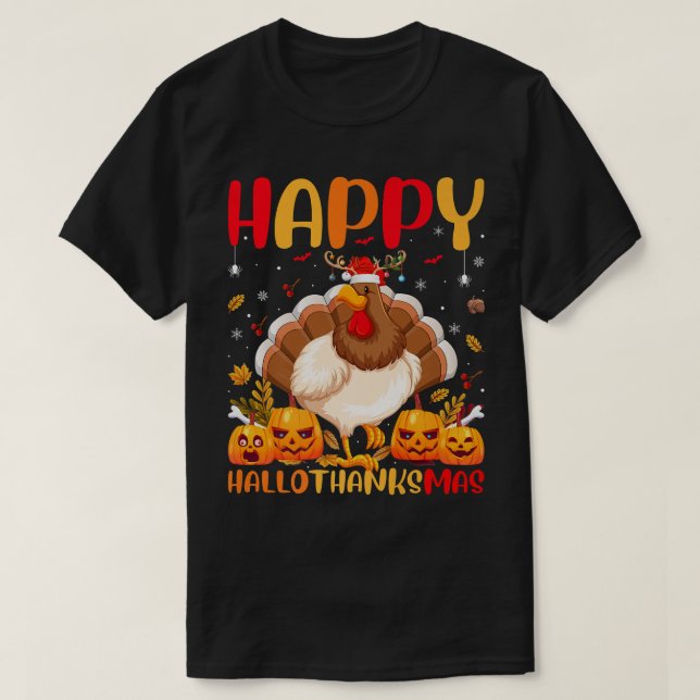 T-shirt Amoureux des oiseaux de poulets heureux BonjourMer (Design devant)