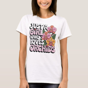 T-shirt Amoureux des orchidées florales Conception pour fe