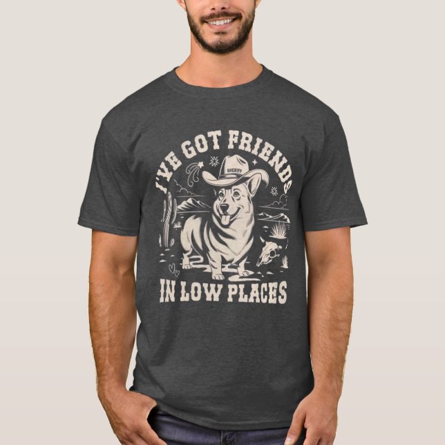 T-Shirt – Amoureux drôle de chien CORGI (Devant)