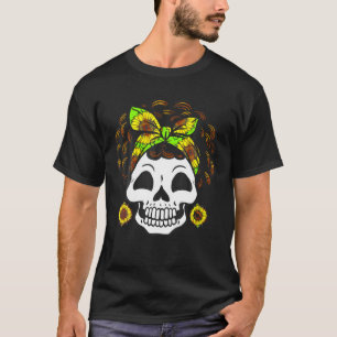 T-shirt Amoureux Drôle du tournesol Squelette Odeur crâne