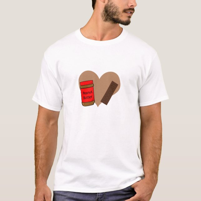 T-shirt Amoureux du beurre d'arachide et du chocolat (Devant)