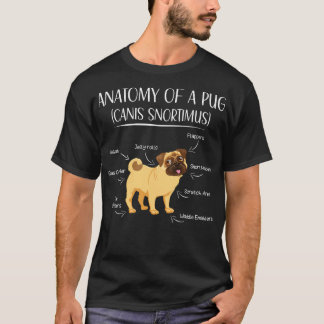 T-shirt Amoureux du Carlin d'anatomie de Carlin amusant Pr