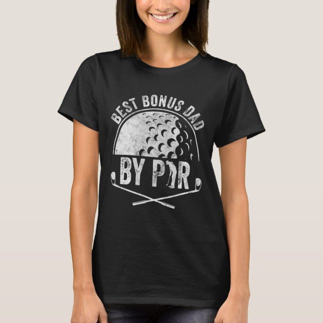 T-shirt Amoureux Golf Sports Golfeur Meilleur Bonus Papa P (Devant)