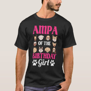T-shirt Ampa De L'Anniversaire Fille Chien Paw Anniversair