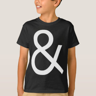 T-shirt Ampersand - Blanc sur noir
